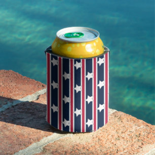 Enfriador De Latas Estrellas patrióticas divertidas y divertidas