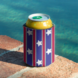 Enfriador De Latas Estrellas patrióticas divertidas y divertidas