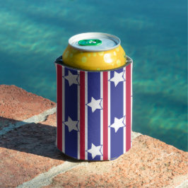 Enfriador De Latas Estrellas patrióticas divertidas y divertidas