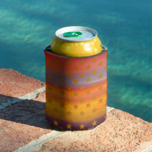 Enfriador De Latas Estrellas y Franjas del Desierto del Sudoeste Arte