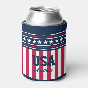 Enfriador De Latas Estrellas y rayas de estilo americano