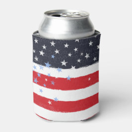 Enfriador De Latas Estrellas y rayas patrióticas