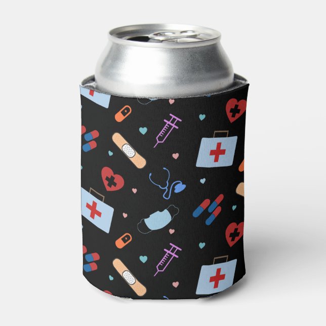 Enfriador De Latas Estudiante de Enfermería de Enfermeras RN | Patrón (Lata Anverso)