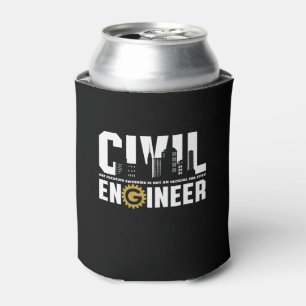 Enfriador De Latas Estudiante divertido del ingeniero civil del