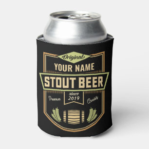 Enfriador De Latas Etiqueta de Cerveza Negra Personalizada para Barri