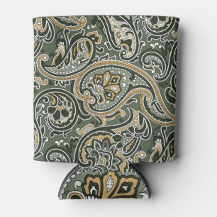 Enfriador De Latas Étnica Paisley Oriental, Vintage Seamless.