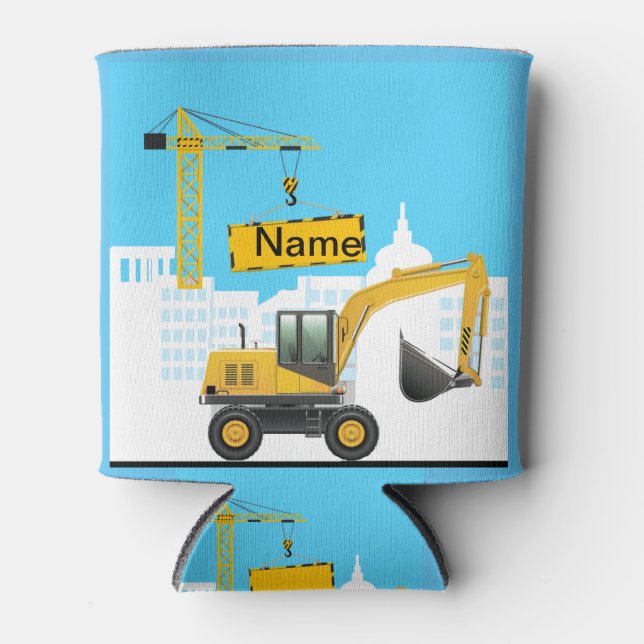 Enfriador De Latas Excavator add Name Personalize (Anverso)