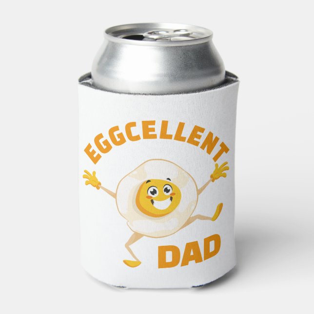 Enfriador De Latas Excelente papá Excelente Huevo Diversión Alimento  (Lata Anverso)