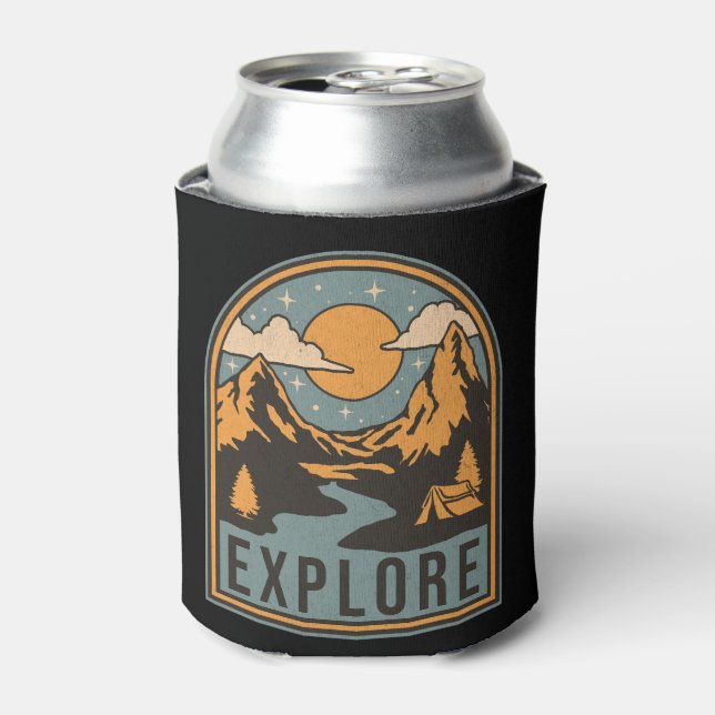 Enfriador De Latas Explorar el diseño de texto (Lata Anverso)