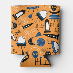 Enfriador De Latas Extraterrestre con OVNI, naves espaciales, patrón 