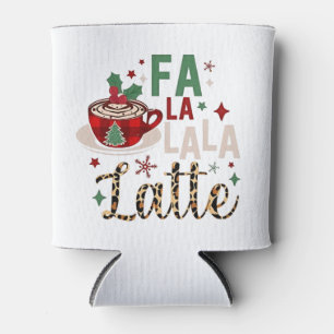 Enfriador De Latas Fa Fa La La Latte Divertida Navidad Santa Navidad 