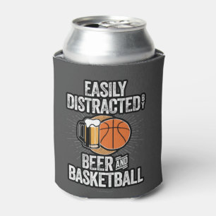 Enfriador De Latas Fácilmente distrado por la cerveza y el baloncest