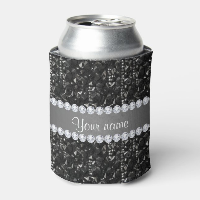 Enfriador De Latas Falsas secuelas negras y diamantes (Lata Anverso)