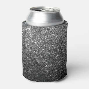 Enfriador De Latas Falso purpurina negro elegante
