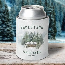 Enfriador De Latas Familia Cabina Árboles Pinos Forestales Personaliz