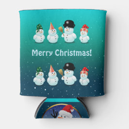 Enfriador De Latas Familia Cuta De Hombres De Nieve