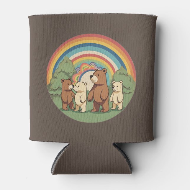 Enfriador De Latas Familia Cute Bear (Anverso)