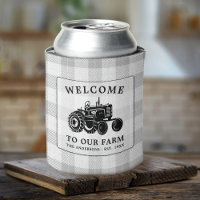 Familia De Bienvenida Tractor De Granjas Placa Bla