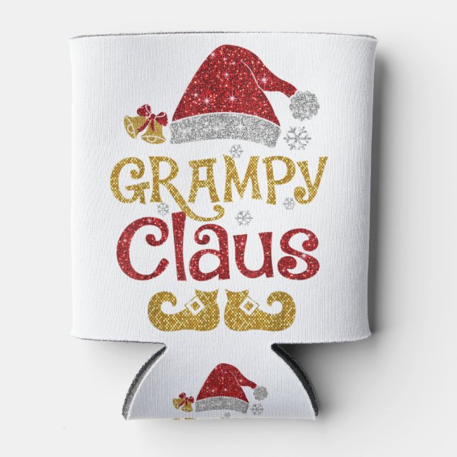 Enfriador De Latas Familia de navidades de Merry santa grampy claus (Anverso)