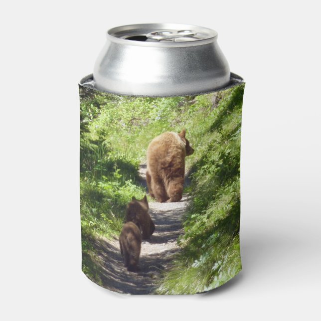 Enfriador De Latas Familia de osos pardos (Lata Anverso)