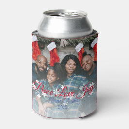 Enfriador De Latas Familia navidad Foto Paz Amo Alegría Moderno
