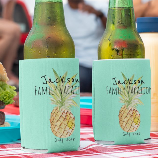Enfriador De Latas Familia personalizada de vacaciones de verano de p (Subido por el creador)