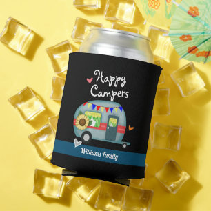 Enfriador De Latas Familia personalizado Nombre Camiones felices