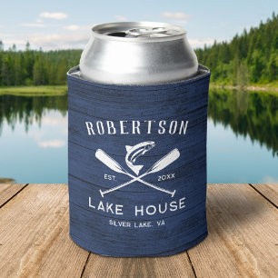 Enfriador De Latas Familia Rusa Nombre Lago Casa Marina Madera Azul
