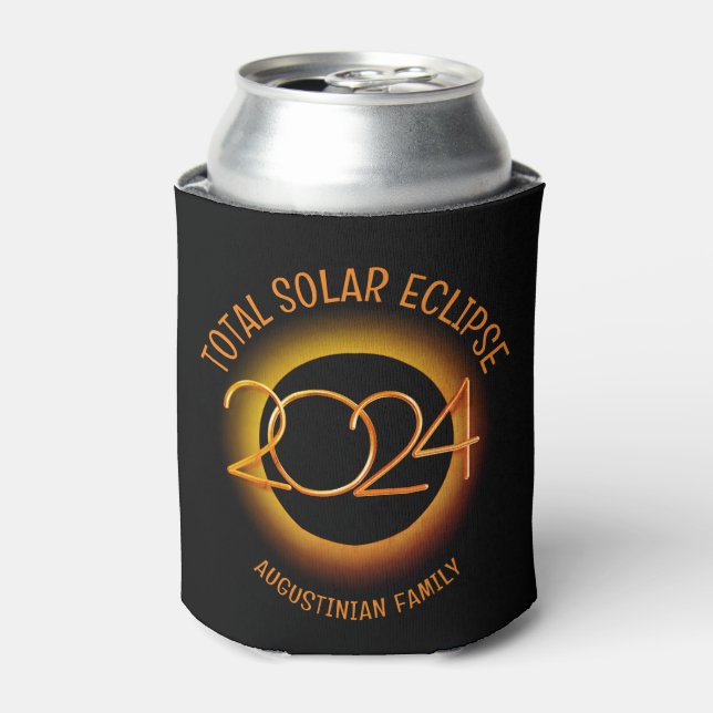 Enfriador De Latas Familia TOTAL DE ECLIPSE SOLAR 2024 personalizada (Lata Anverso)