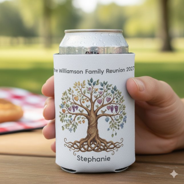 Enfriador De Latas Family Reunion Can Cooler – Roots & Branches (Family reunion drink cooler)