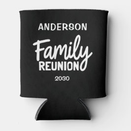 Enfriador De Latas Family Reunion Fun Script Personalized Name