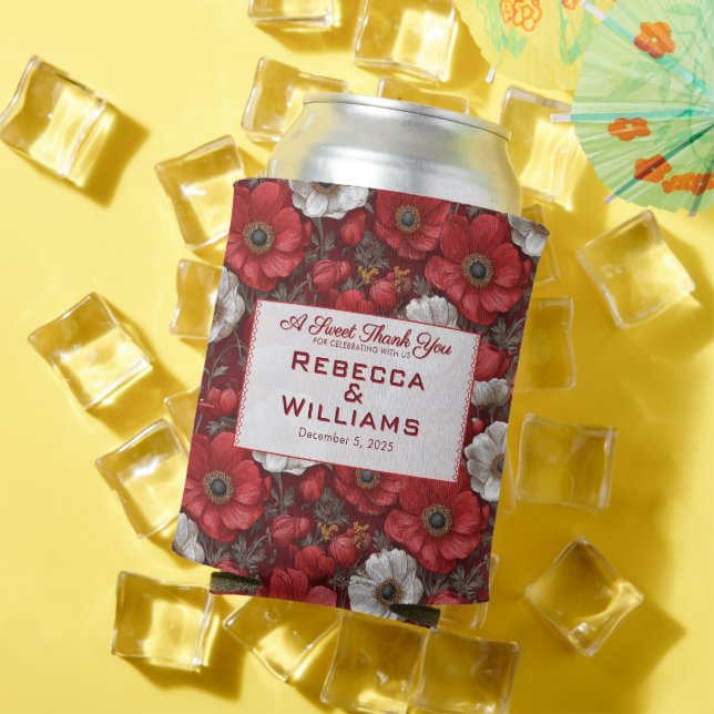 Enfriador De Latas Fancy Anemones Petal Summer Wedding (Verano in situ)