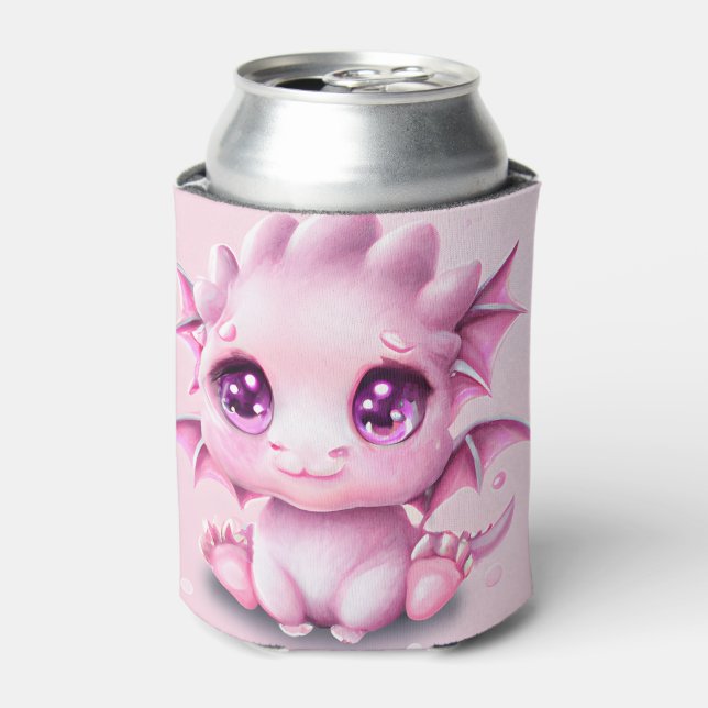 Enfriador De Latas Fantasía cutánea y adorable: teoría del bebé rosad (Lata Anverso)