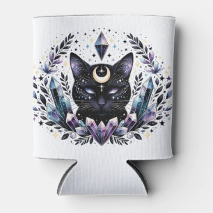 Enfriador De Latas Fantasía Gato sotétrico de cristal negro