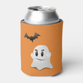Enfriador De Latas Fantasma con colmillos y murciélago negro