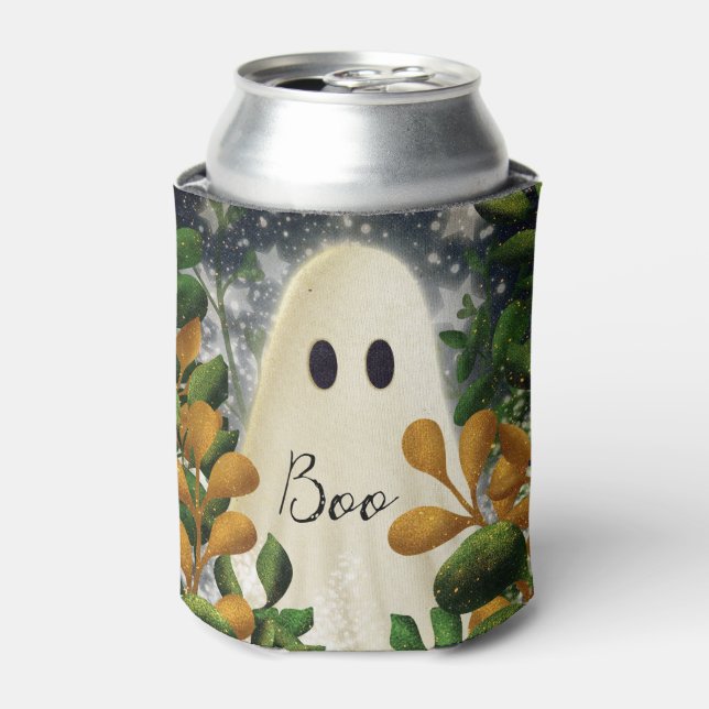 Enfriador De Latas Fantasma de Halloween (Lata Anverso)