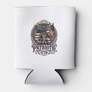 Enfriador De Latas Fantasma Patriótico Patriota Horror Monstruo Patri