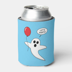 Enfriador De Latas Fantasma Personalizado con globo rojo