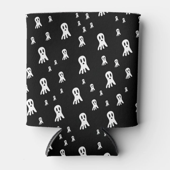 Enfriador De Latas Fantasmas oscuros de Halloween (Anverso)
