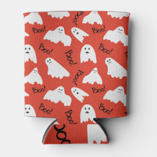 Enfriador De Latas Fantasmas rojos: Patrón de cosecha de Halloween