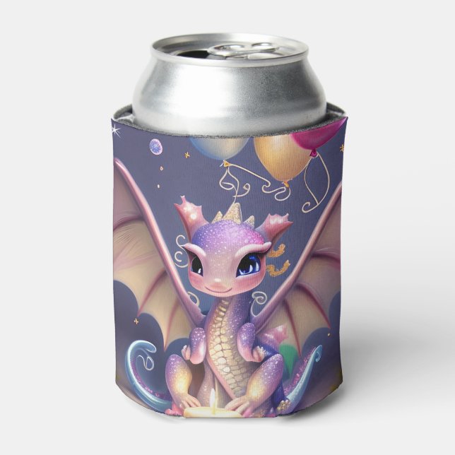 Enfriador De Latas Fantasy Cute Kawaii bebé dragón (Lata Anverso)