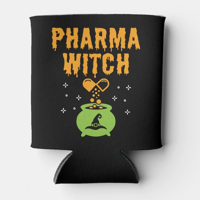 Enfriador De Latas Farmacia de Halloween para Brujas Pharma Tech (Anverso)