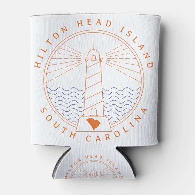Enfriador De Latas Faro de la isla Hilton Head (Anverso)