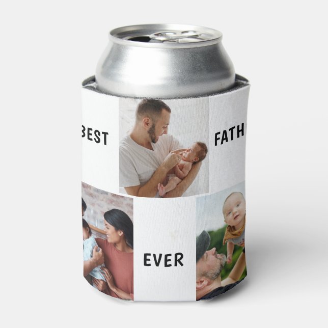 Enfriador De Latas Father Photo Collage Custom Giant (Lata Anverso)