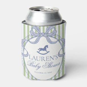 Enfriador De Latas Favor de baby shower Caballo de Balanço con Lazo C