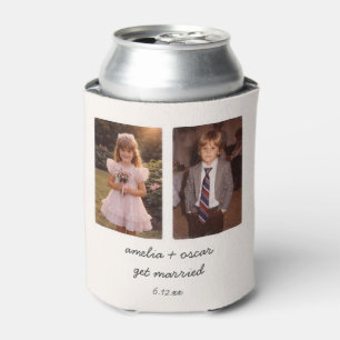 Enfriador De Latas Favor de boda con foto de la infancia instantánea 