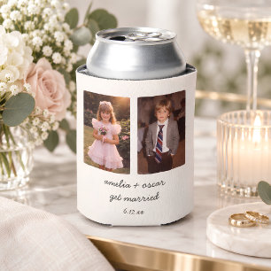Enfriador De Latas Favor de boda con foto de la infancia instantánea
