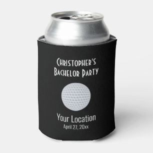 Enfriador De Latas Favor de Boda de Bachelor de Golf Ball