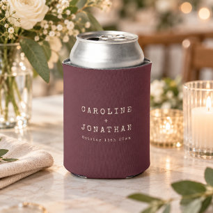 Enfriador De Latas Favor de boda minimalista con nombres personalizad