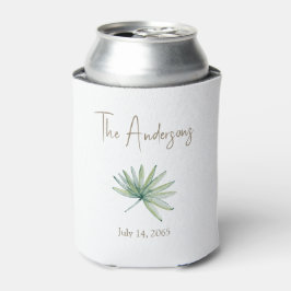 Enfriador De Latas Favor de boda personalizado de vegetación tropical